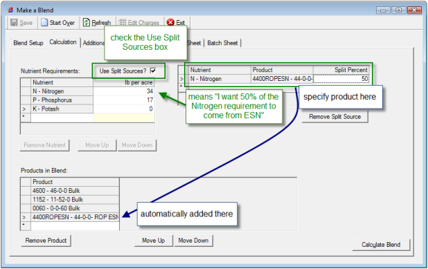 check Use Split Sources box
