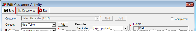 click Documents graphic of Documents button