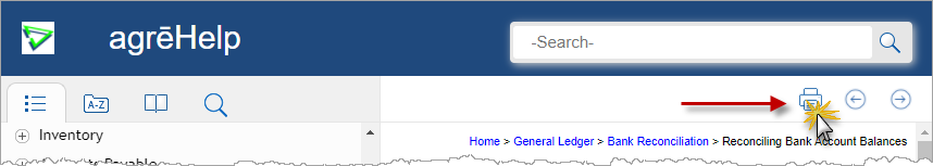 click the Printer icon and select Print Preview