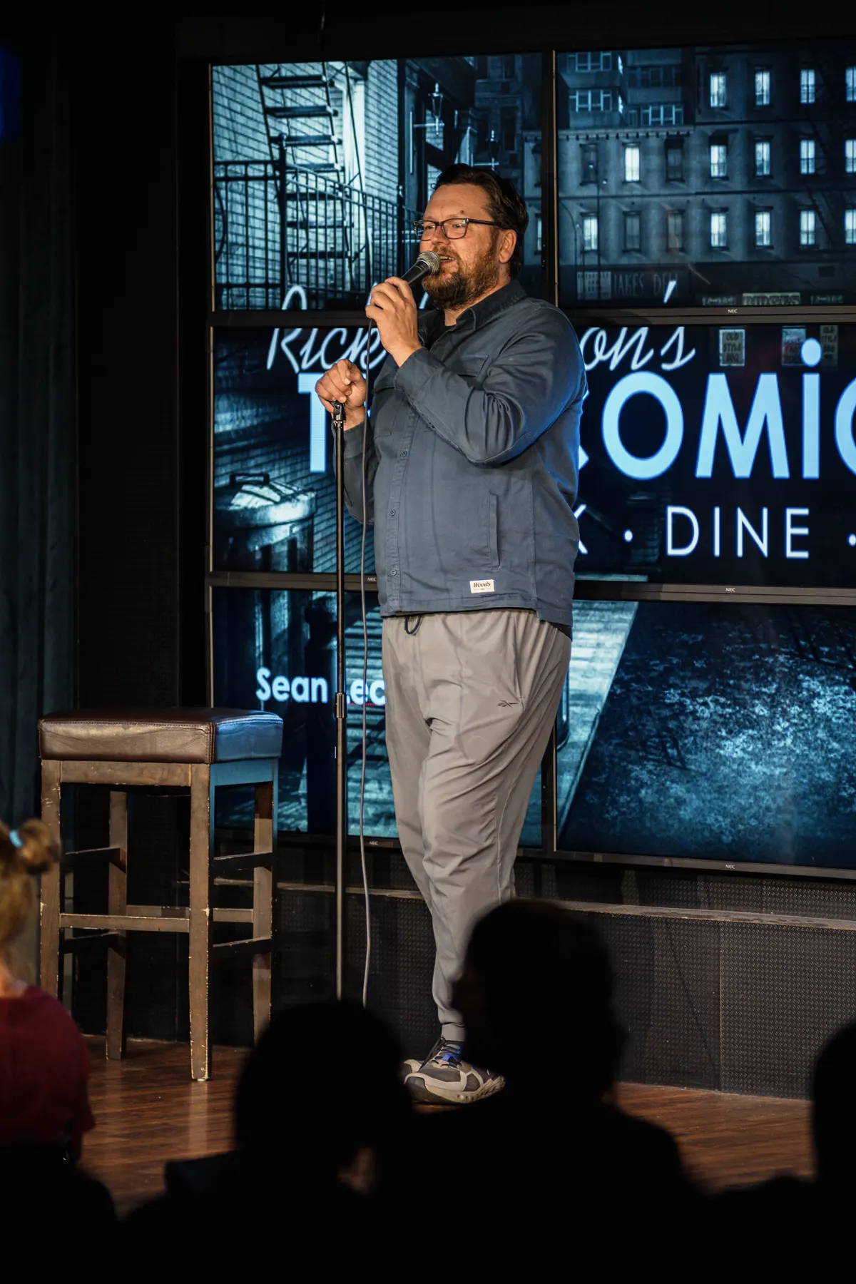 Sean Lecomber on stage