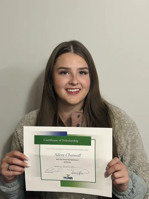 Aliera Chernoff, 2025 Tronia Scholarship recipient
